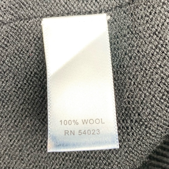 Banana Republic XL Mens Black 100% Wool Quarter Zip Sweater Excellent Condition - Picture 5 of 7